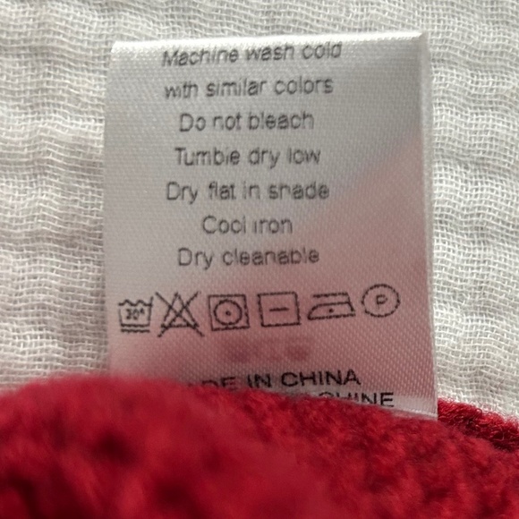 V-Neck loose l/s Sweater- deep red - Picture 10 of 11